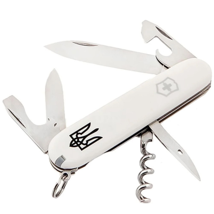 SPARTAN UKRAINE 91мм/12функ/біл /штоп /Трезубець.чорн. 