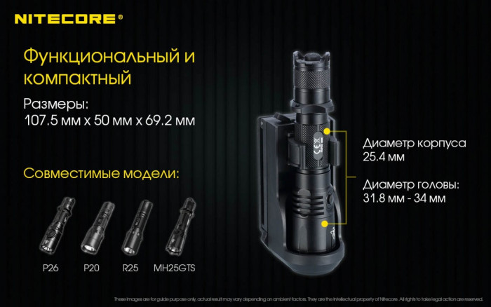 Чохол-тримач швидкознімний для ліхтарів Nitecore NTH25 