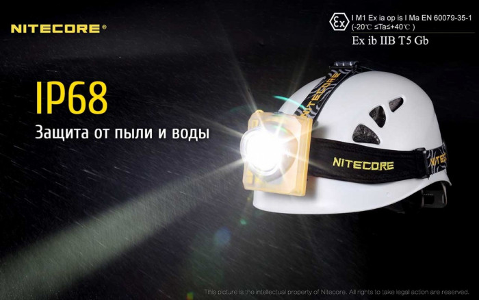 Ліхтар налобний Nitecore EH1S вибухозахищений 