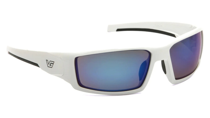 Окуляри захисні Venture Gear Pagosa White (ice blue mirror) Anti-Fog, дзеркальні сині в білій оправі 