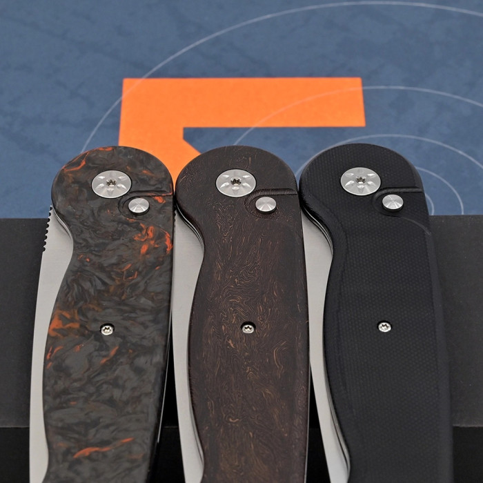 Ніж Maserin Summit, Magnacut, fat carbon, темно-кораловий 