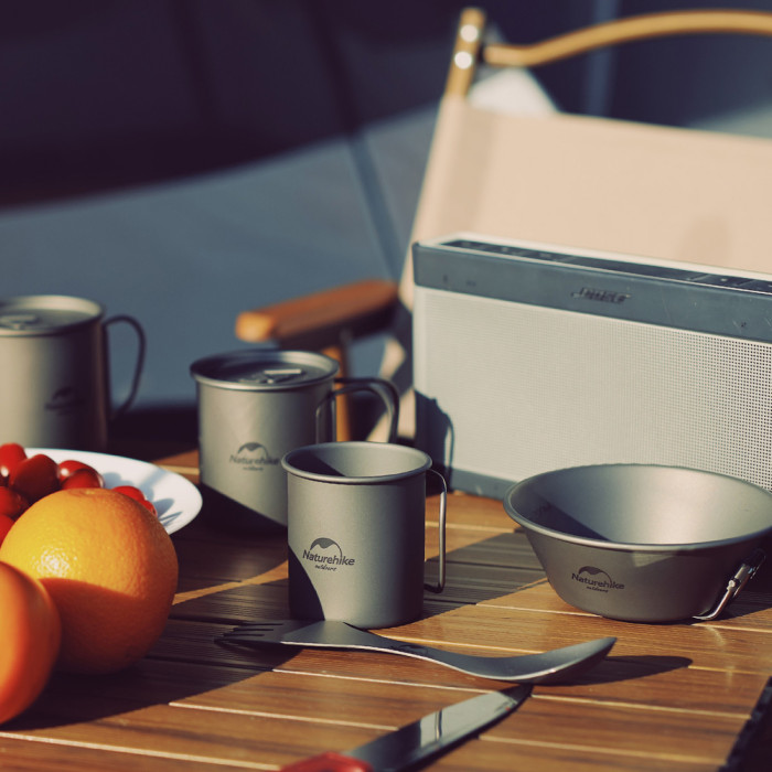 Титанова миска Naturehike NH20CJ004, 300 мл, титан 