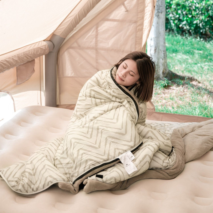 Спальний мішок Naturehike DP200 CNK2300SD012 правий, бежевий 