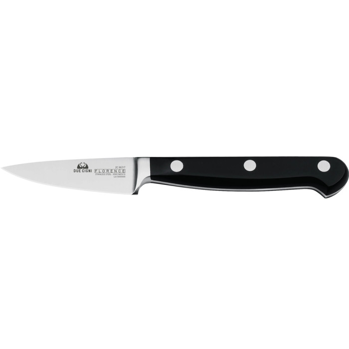 Ніж кухонний Due Cigni “Florence" Paring Knife 70 мм - черный 