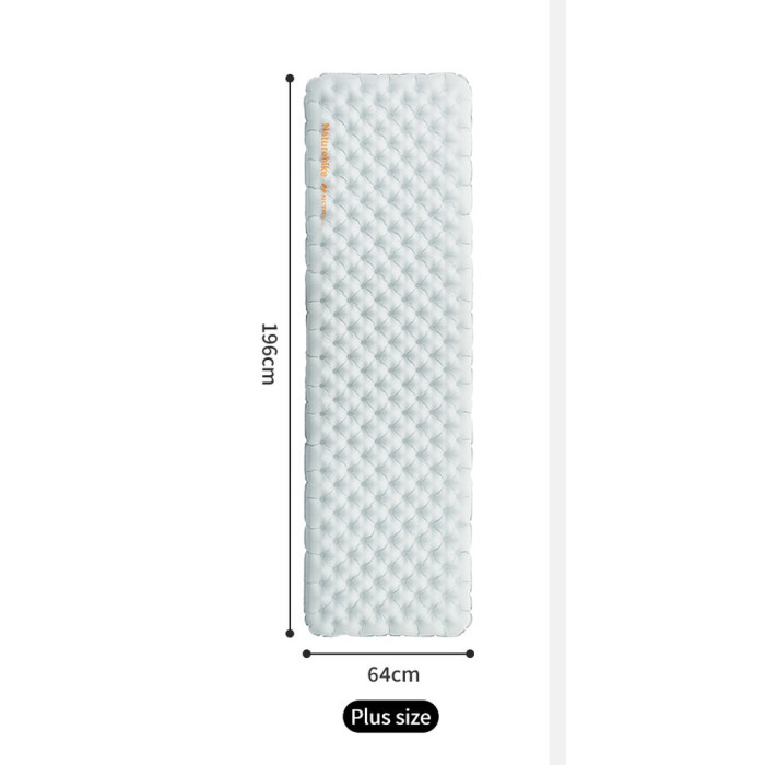 Матрац надувний одномісний UL Naturehike CNK2450WS012, 196*64, сірий 