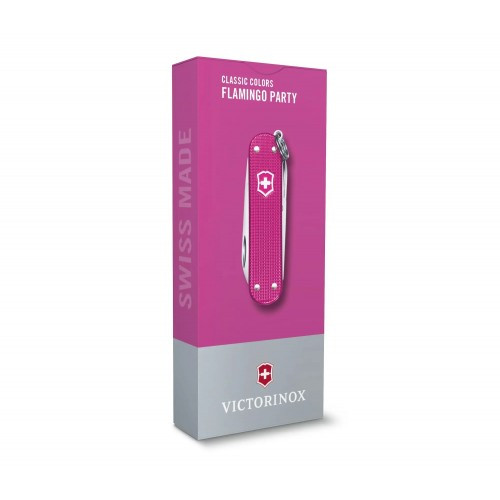 Классический нож-брелок Swiss Army Knife, Classic SD Alox Colors, 58 mm, Flamingo Party, Gift Box 