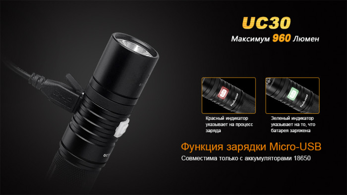 Ручний Ліхтар Fenix UC30 Cree XM-L2 (U2), 960 люмен 