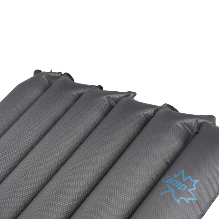 Килимок надувний Bo-Camp Delux 185x50x6.3 cm Grey (3106602) 