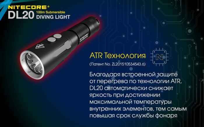 Ліхтар підводний Nitecore DL20 