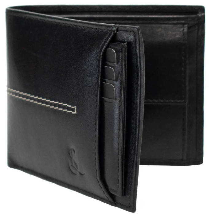 Портмоне чоловіче шкіряне Semi Line RFID Black (P8267-0) 