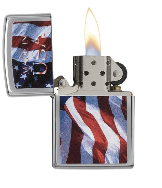 Запальничка Zippo 200 Made In Usa Flag 24797 