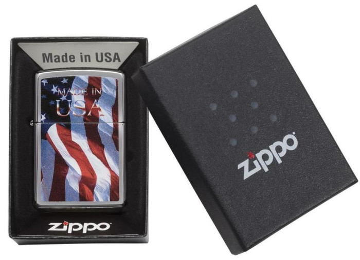 Запальничка Zippo 200 Made In Usa Flag 24797 