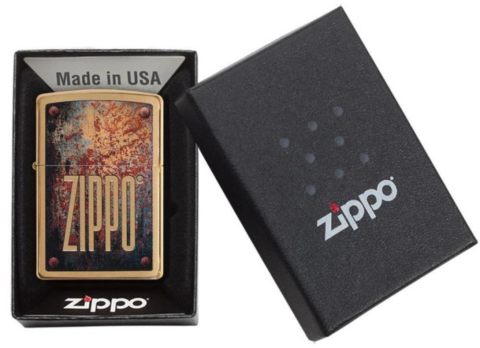 Запальничка Zippo 204B Rusty Plate Design 29879 