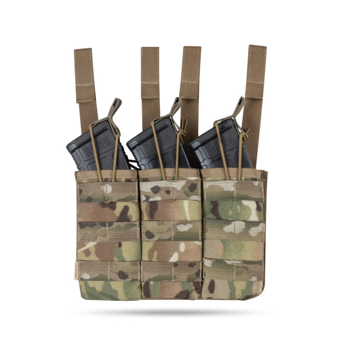 Підсумок Ukrarmor потрійний під магазини АК/АR. Cordura 500D. Molle Мультикам 