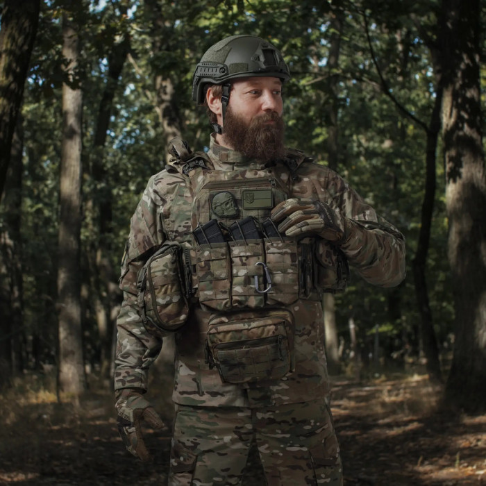 Підсумок Ukrarmor потрійний під магазини АК/АR. Cordura 500D. Molle Мультикам 