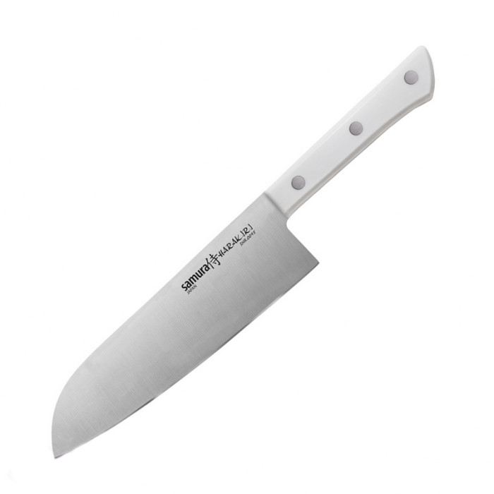 Ніж кухонний Samura Harakiri Сантоку, 175 мм, White SHR-0095W 
