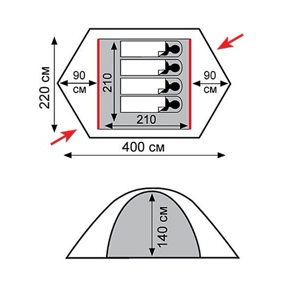 Намет Tramp ROCK 4 v2 TRT-029 