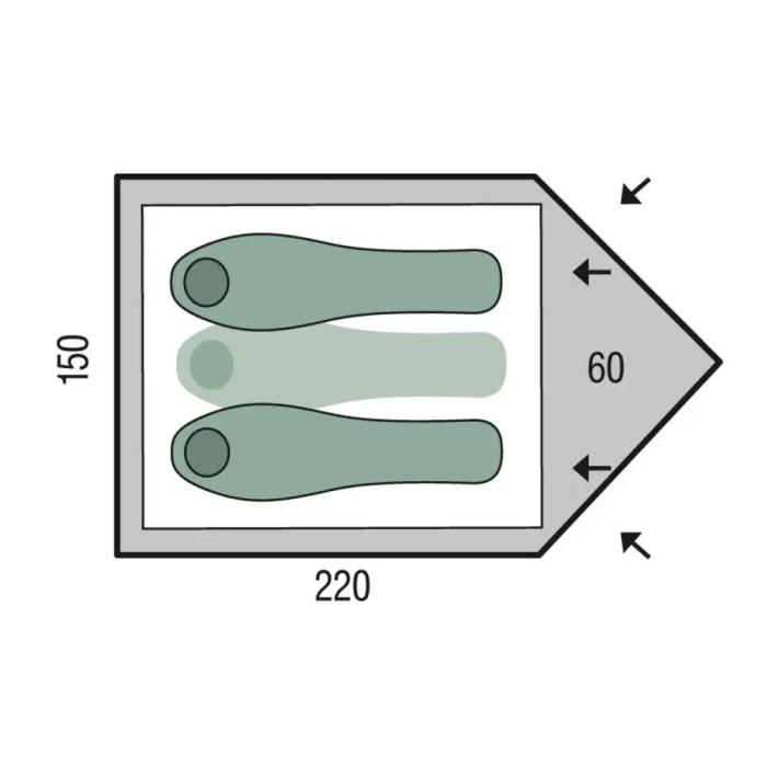 Намет двомісний Pinguin Scout 2, Green (PNG 132) 