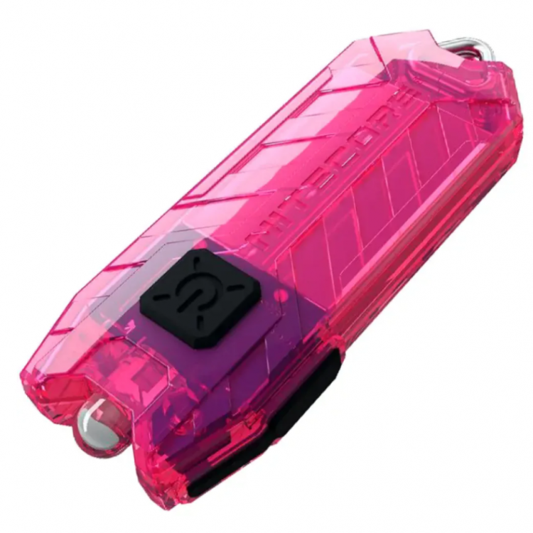 Ліхтар наключний Nitecore TUBE v2.0 (1 LED, 55 люмен, 2 режими, USB), рожевий 