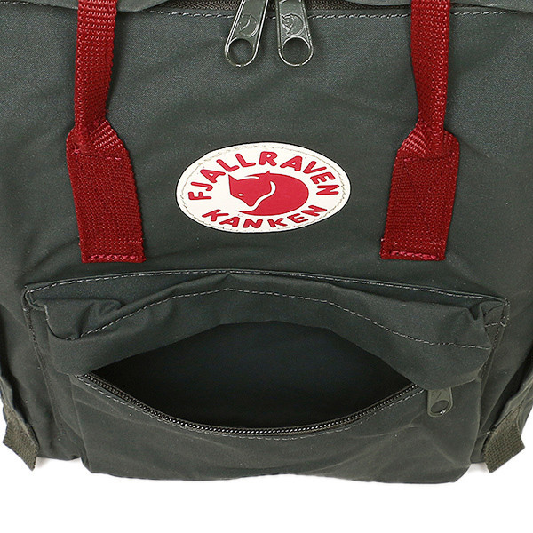 Рюкзак Fjallraven Kanken Forest Green-Ox Red 