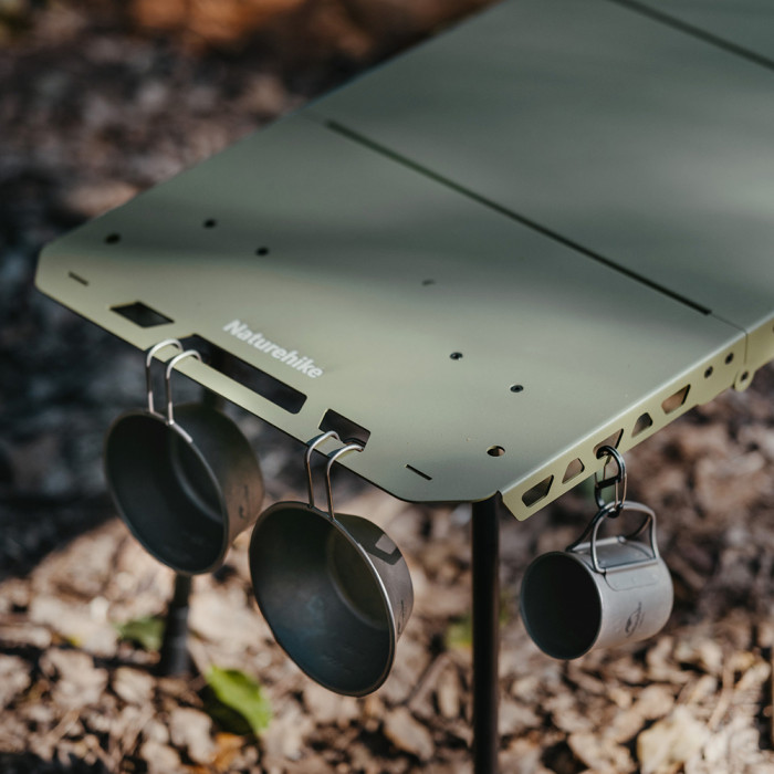 Складаний стіл Naturehike CNK2450JJ025, 80х40 см, алюміній, оливковий 