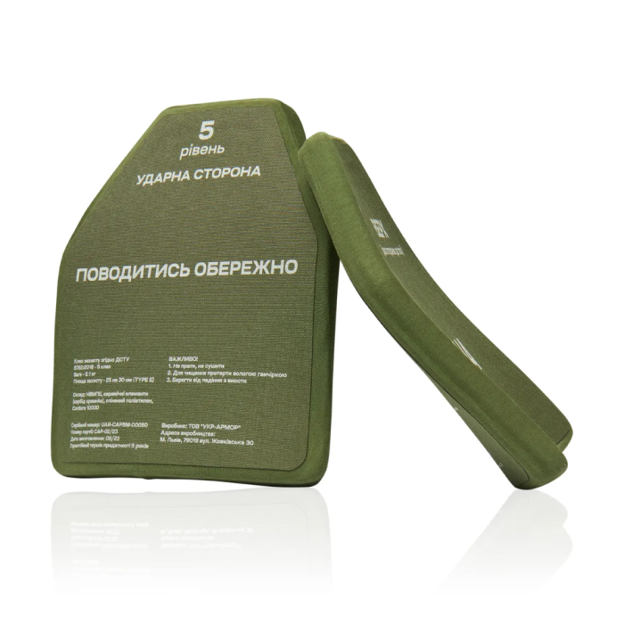 Керамічні бронеплити 5-го класу. Вага 2.2 кг.Розмір M. Карбід кремнію 