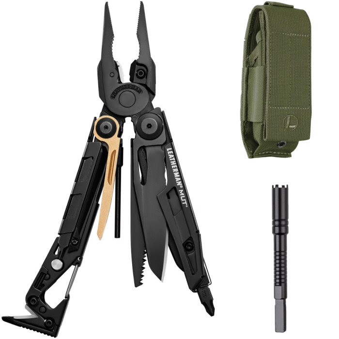 Мультиінструмент Leatherman Mut Black, чохол Molle (олива), картонна коробка 