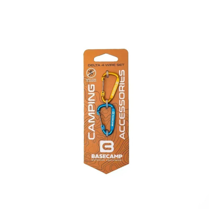 Набір алюмінієвих сервісних карабінів Base Camp Delta 4 Wire Set 2, 2 шт, Blue/Orange (BCP 61316) 