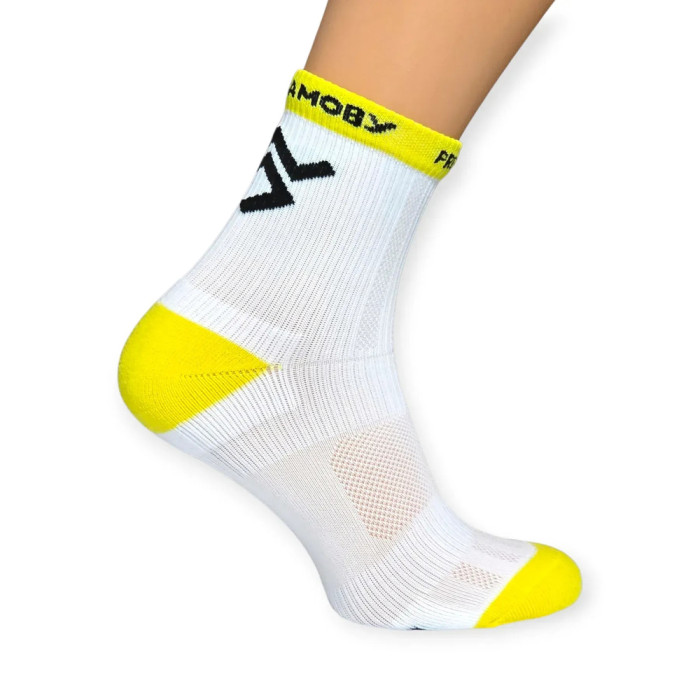 Компресійні шкарпетки захисні літні Protector ShortDry Ultra жовто-білі БІЖУ ЗА МОВУ S 36-39 