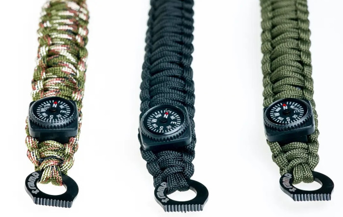 Браслет виживальника Tramp (кресало/кресало, 2м паракорда) чорний 