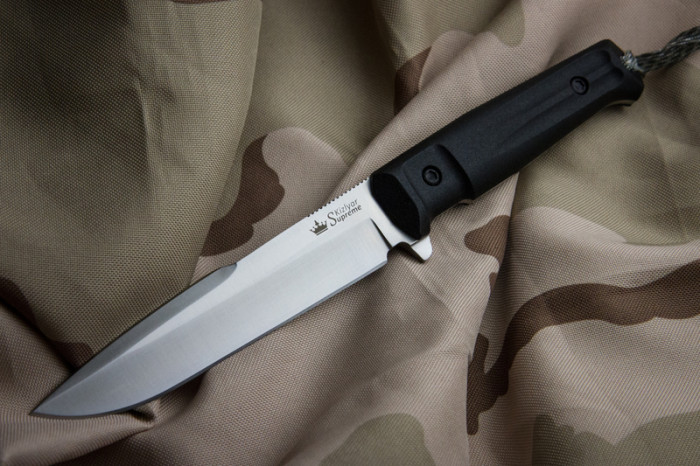 Ніж Kizlyar Supreme Delta сатин, сталь D2, Камо піхви 