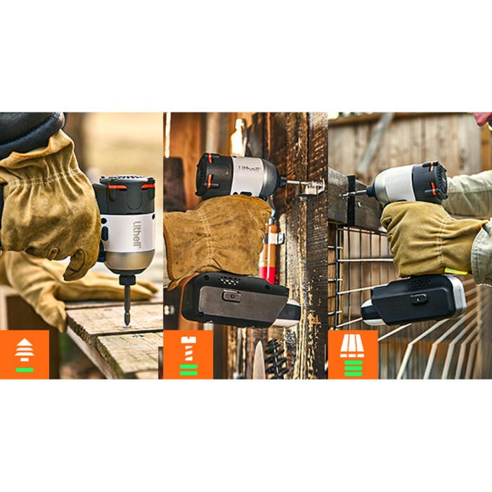 Акумуляторний ударний гвинтоверт Litheli безщітковий, живлення від павербанку (УМБ Litheli Power Bank 10000 mAh, 45 W, 2А в комплекті) 