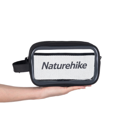 Косметичка водонепроникна Naturehike NH20SN007, Розмір М, Чорний, прозора