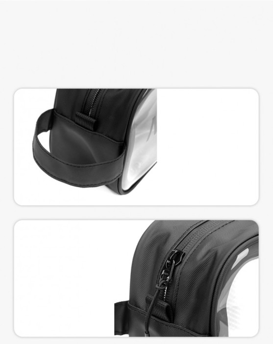 Косметичка водонепроникна Naturehike NH20SN007, Розмір М, Чорний, прозора 