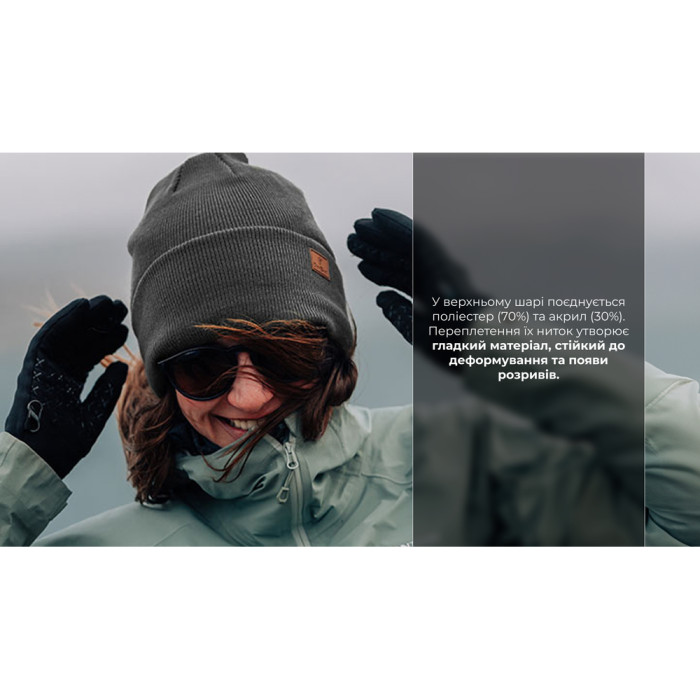 Шапка водонепроникна Dexshell DH30509, onesize (56-58 см), графітовий сірий 