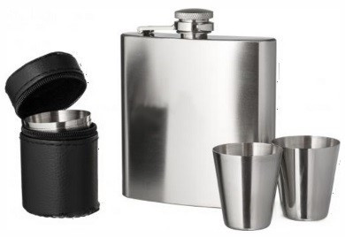 Подарунковий набір 6 предметів: фляга, 4 чарки, чохол, Outdoor BergHOFF (8500223) 