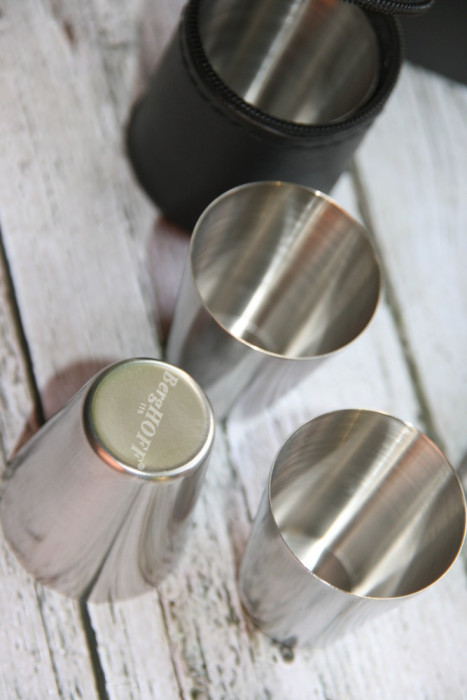 Подарунковий набір 6 предметів: фляга, 4 чарки, чохол, Outdoor BergHOFF (8500223) 