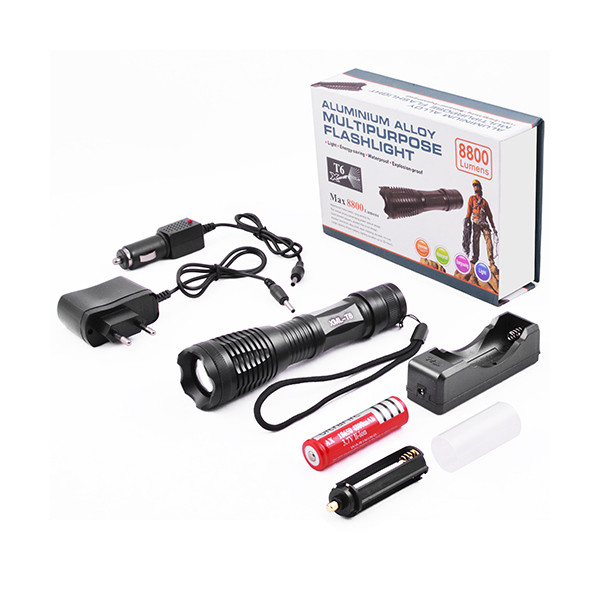 Ліхтар Police 12v 1837-T6, zoom, ак.18650, ЗУ 220V/12V, комплект 