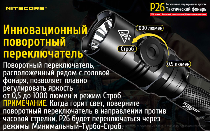 Ліхтар Nitecore P26 
