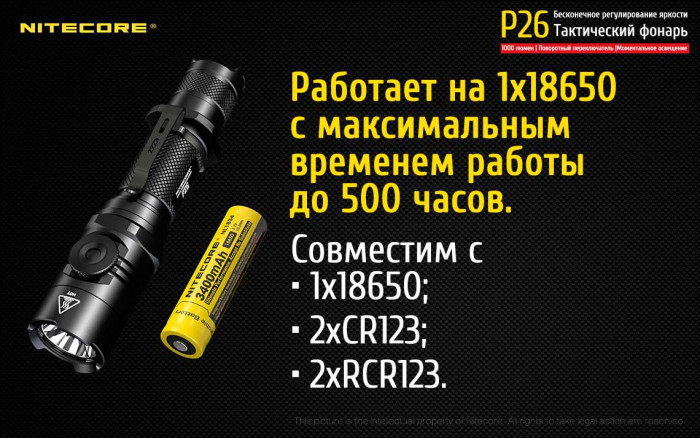 Ліхтар Nitecore P26 