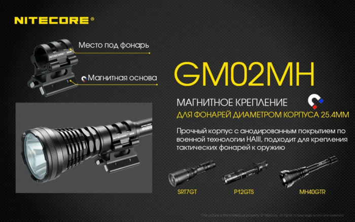 Кріплення магнітне Nitecore GM02MH 