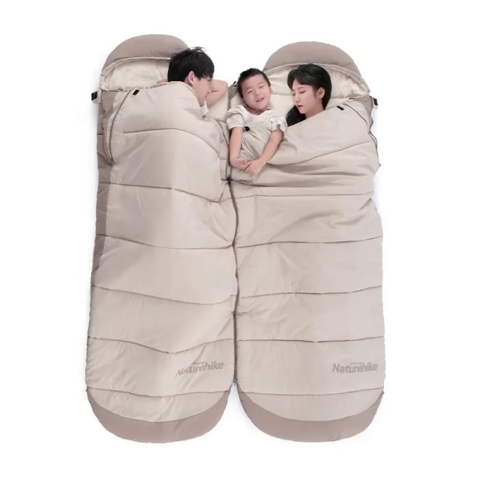 Спальний мішок з капюшоном Naturehike B400 NH21MSD11, правий, зелений 