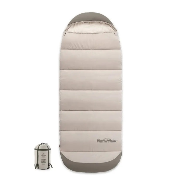 Спальний мішок з капюшоном Naturehike B400 NH21MSD11, правий, зелений 