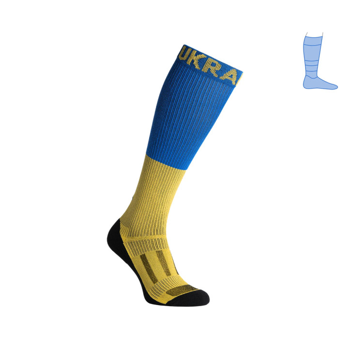 Компресійні гольфи захисні літні Protector LongDry+ синьо-жовті M 40-43 