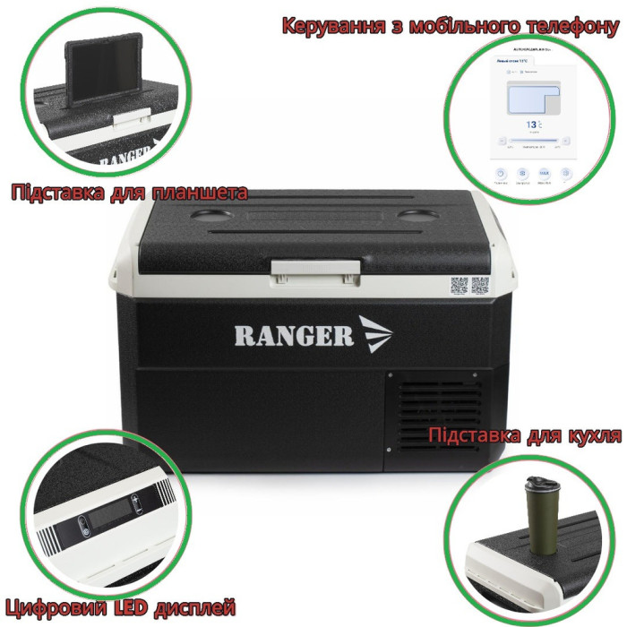 Автохолодильник компресорний Ranger Ice Cool 30L (Арт. RA 8874) 