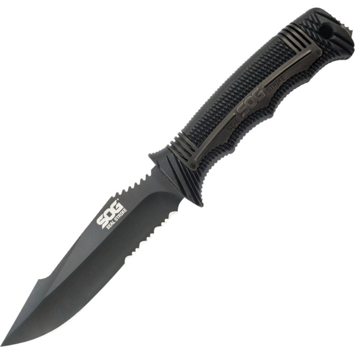 Ніж SOG SEAL Strike, Part Serr Blk TiNi Delx Molded Shth-Ti (SOG SS1003-CP) 