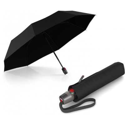 Парасоля Knirps T.200 Black Black HeatShield Авто / Складана / 8 спиць / D99x28см