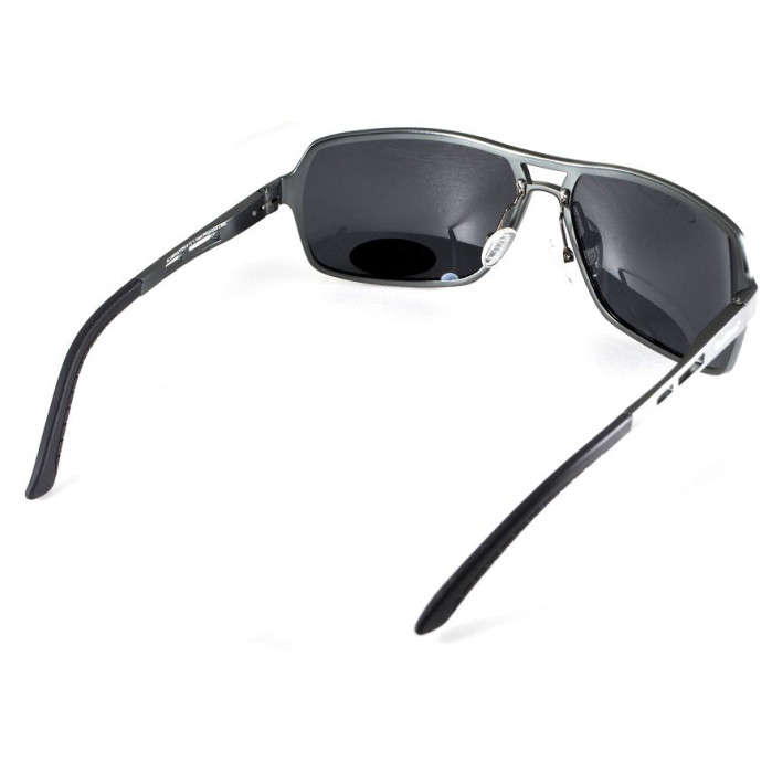 Окуляри BluWater Alumination-4 Gun Metal Polarized (gray) чорні 