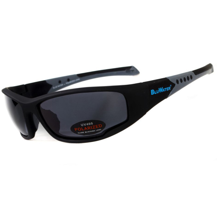 Окуляри BluWater Daytona-3 Polarized (gray) чорні 