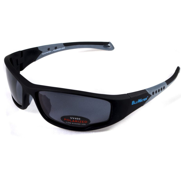 Окуляри BluWater Daytona-3 Polarized (gray) чорні 